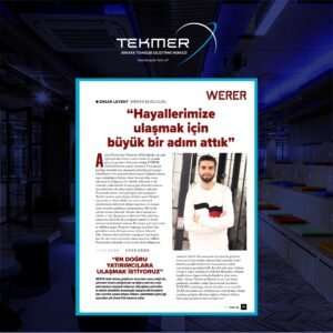 Read more about the article Werer Group Start Up Dergisinde